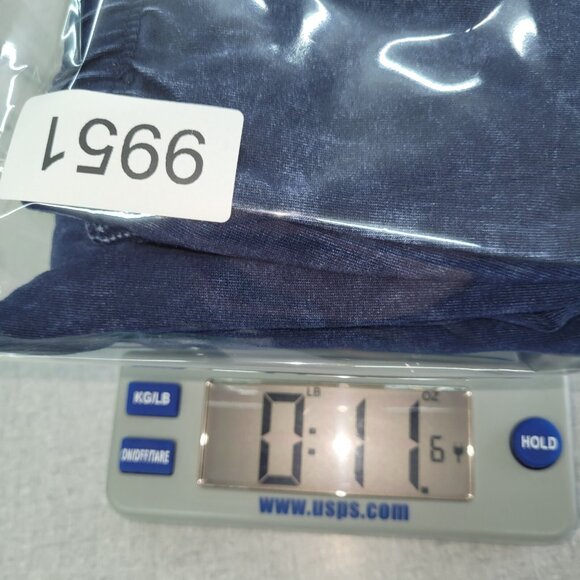 Chatoyant Bell Bottom Pants Womens M Blue Stretch Thermal Boho Mineral Wash USA - Picture 10 of 10